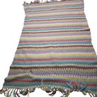 Handmade Rainbow Crochet Afghan Throw Blanket With Fringe Pastel Cottagecore