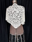 Antique Collar Fichu Lace White Triangle 45 X 29 In  Machine Net Lace 
