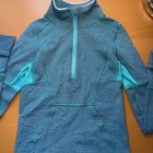 Ivivva Lululemon Pullover Top Girls Size 10 Green Quarter Zip Athletic 