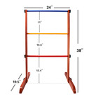 Solid Wood Ladder Ball Toss Game Set With Golf Ball Bolas   Carrying Case