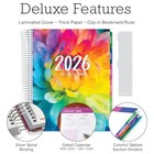 Deluxe 2026 Planner  8 5 x11   14 Months Nov 2025-dec 2026 Rainbow Petals