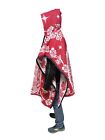 Mexican Poncho With Hood   Virgen De Guadalupe   Blanket   One Size   Red