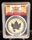 2016 Canada Maple Leaf Grizzly Bear Privy 1oz Silver Pcgs Sp69 Rev Proof  toner 