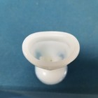 Vtg Imperial White W translucent Blue Stemmed Eye Rinse Cup- Euc