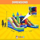 Inflatable Bounce House Water Slide Commercial Rainbow Kids Toddler With Blower