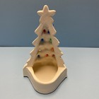 Ceramic Bisque Tealight Holder Christmas Tree With Bulbs Included Ready To Paint