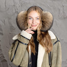 Earmuffs Made Of Natural Raccoon Fur  Warm Winter Earmuffs For Adult Accessory