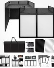 Axcessables Portable Dj Facade Booth Table With Black   White Scrims  Carry Case
