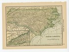 1911 North Carolina Map On One Side And South Carolina Map On One Side