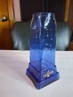 Vtg Luxor Hotel Casino Las Vegas Cobalt Blue Glass Vase  9in 
