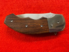 Custom Bck Bronzed Ti Liner Flipper  Wood Scales  953 
