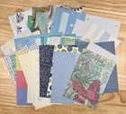 50 Pcs Blue Palette Lot Junk Journal Papers Scrapbook Collage 