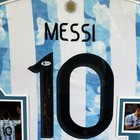 Lionel Messi Signed And Framed Argentina Jersey Beckett Authenticated Bas Coa