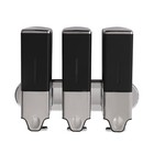 Bathroom Shower Soap Shampoo Conditioner Dispenser Organizer 3 Bottle Wall Mount