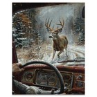 Vintage Whitetail Deer Art Print Antlers Sheds Hunting Fishing Cabin Wall Decor
