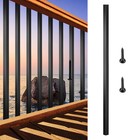 Uimoso Deck Balusters Metal Deck Spindles 101 Pack 26 In Aluminum Alloy Railing