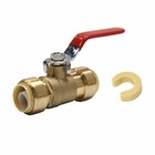 Efied 12 Pcs 1 2   Push Fit Ball Brass Valve   A Clip  Lead Free