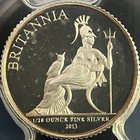 Great Britain  2013  10 Pence  Silver - Pcgs Pr69 - Seated Britannia      Toned