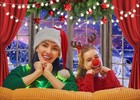 7x5ft Christmas Backdrop Xmas Window Photography Backdrop Winter Dream Wonderlan