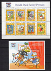 Maldives 1995 Disney Donald Duck Set Of 8 Stamps  Sheet Of 8 Stamps   3 S s Mnh 