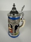 Beautiful Handmade Polish Stein  mikolow  With Silvertone Lid