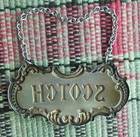 Vintage Gorham Sterling Silver Scotch Liquor Decanter Bottle Tag - Label