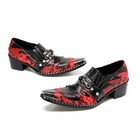 Men s Shoes Pointed Toe Buckle Loafers Business Shoes Genuine Leather 37-48 Sz