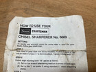 Vintage Sears Craftsman Wood Working Chesel plane Iron Sharpener 9-6669z  Usa