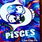 Large Colorful Unique Pisces Zodiac Astrology 3-d Canvas Wall Art Decor Gift