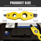Car Battery Terminal Cleaning Brush  4 In 1 Steel Wire Brush Heads 1pc Yellow