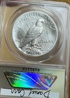 1918 Peace Silver Dollar Dan Carr Broken Sword Overstrike Token Anacs Ms 69 O s