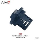 Aim7 Steel Muzzle Brake Thread Adapter 1 2x28 To 1 375x24 Hub Mount Black Oxide