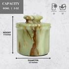 Green Onyx  Butter Keeper With Lid   French Butter Crock For Countertop