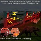 Solar Outdoor Motion Sensor Alarm - Dog Barking   Gunshot Sound 130db Motion    