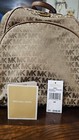 Michael Kors Abbey Mk Signature Jacquard Large Backpack  Gently Used  No Defects