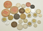 Sambo s Wooden Nickel Lot   Foreign Coin Lot Of 28 Tokens   Coins Mixed