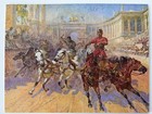 Fabulous Roman Holiday 32 Pastime Picture Jigsaw Puzzle Wood Chariot Race Horses