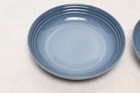 2 Le Creuset Stoneware  Pasta Bowls 8 5 Inch  Chambray New
