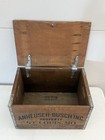 Vintage Budweiser Anheuser Busch Wooden Beer Crate Box Since 1876 Nice Shape