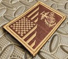 United States Marine Corps   American Flag Patch - Coyote - Usmc - By Rothco