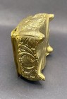 Vintage Jewelry Trinket Box Porcelain On Gold Gilt Ornate Blue Victorian Japan