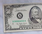1977 Vintage Fifty Dollars Bank Of Boston Center Off Error 