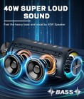 Bluetooth Speakers  Portable Wireless Stereo Speaker - Ipx7 Waterproof  40w L   
