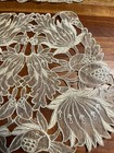 Antique Vintage Ecru Embroidered Lace Cuffs