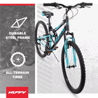 26  Trail Runner Mountain Bike  Fits Riders 60      Black teal  Adult