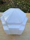 Antique Art Deco Skyscraper Milk Glass Ceiling Light Shade Geometric Beautiful 