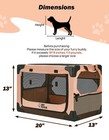 Collapsible Dog Crate  20 Inch Portable Pet Crate For Car  Travel Foldable Pe   