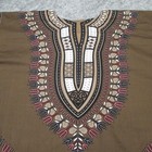Dashiki T-shirt Mens Multicolor African Hippie Short Sleeve Cotton V-neck Tribal