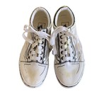 Vans Old Skool White Canvas Sneakers With Hand-drawn Black Lines Artistic Design