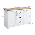 Kitchen Storage Cabinet Sideboard Buffet Server Organizer W  3 Drawers White
